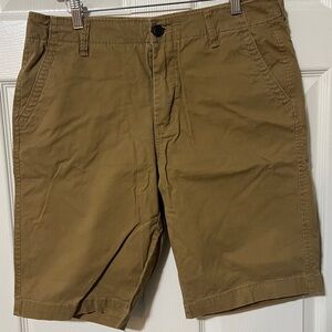 Aeropostale Men's Brown Flat Front Shorts